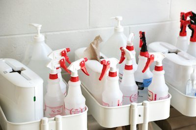 Maid Blast provides the cleaning supplies. 